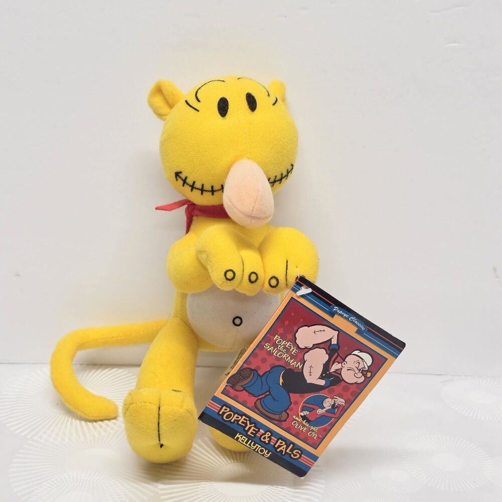 2009 Kellytoy Eugene the Jeep Dog Plush Stuffed Doll Popeye NWT